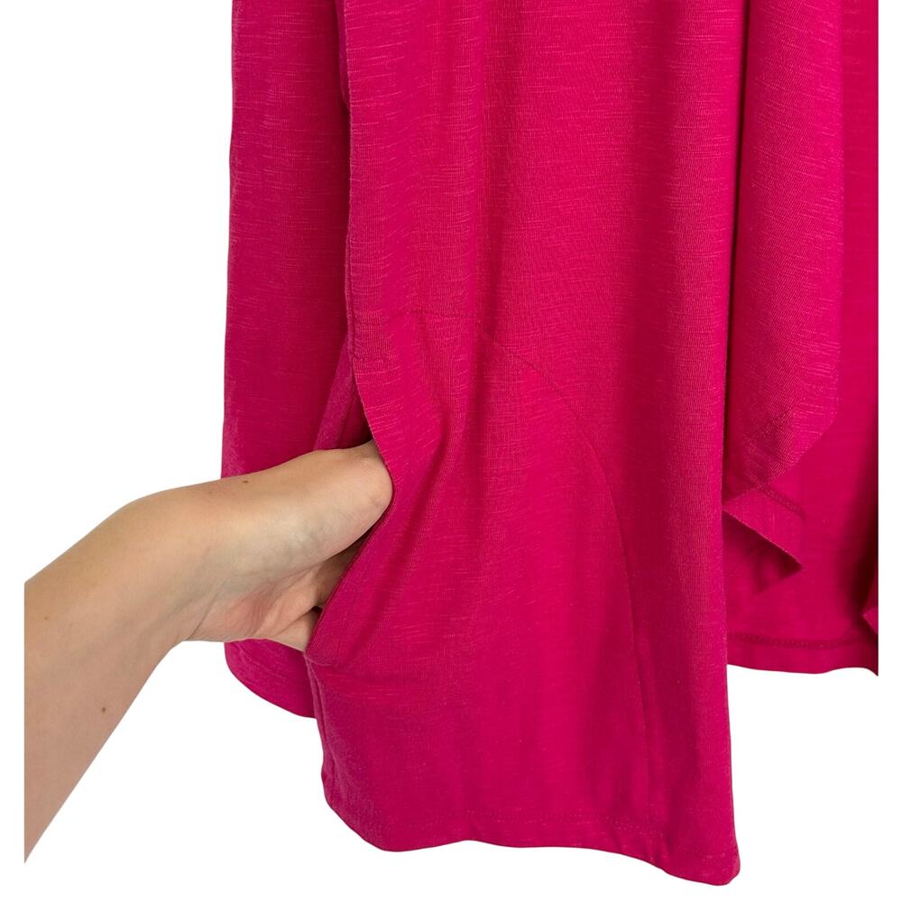 NWOT Talbots Open Draped Cardigan Sweater Fuchsia Pink Size M - Picture 4 of 7